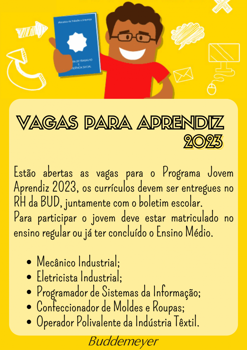 Programa Jovem Aprendiz 2023 eusoubud